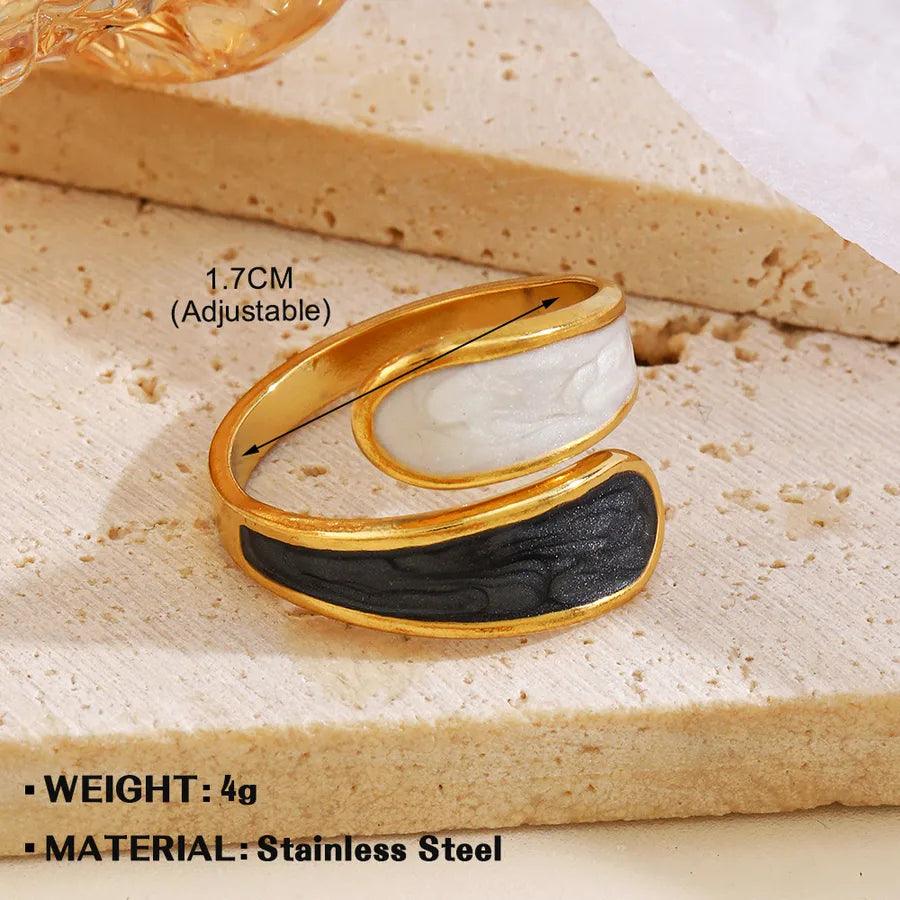 Wholesale Jewelry Simple Style Geometric 304 Stainless Steel Plating Open Rings - Lilah jewellery boutique 