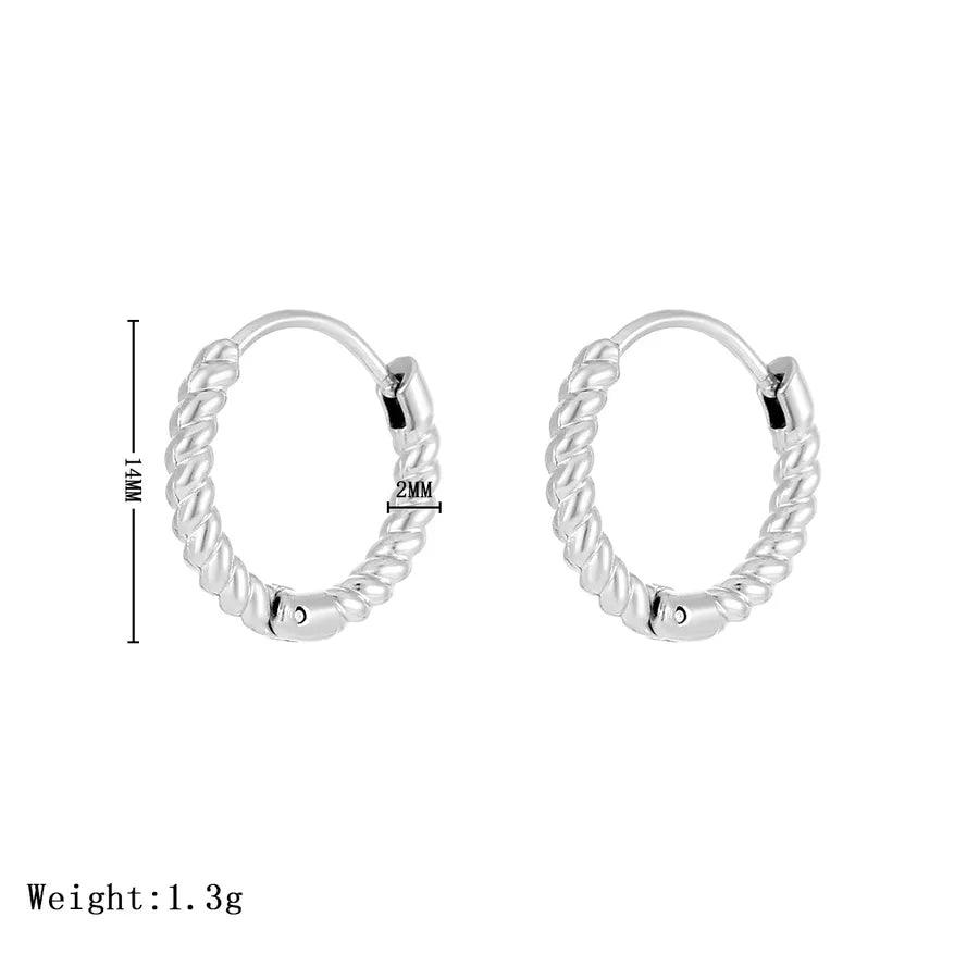 1 Pair Simple Style Geometric Plating 304 Stainless Steel Earrings - Lilah jewellery boutique 