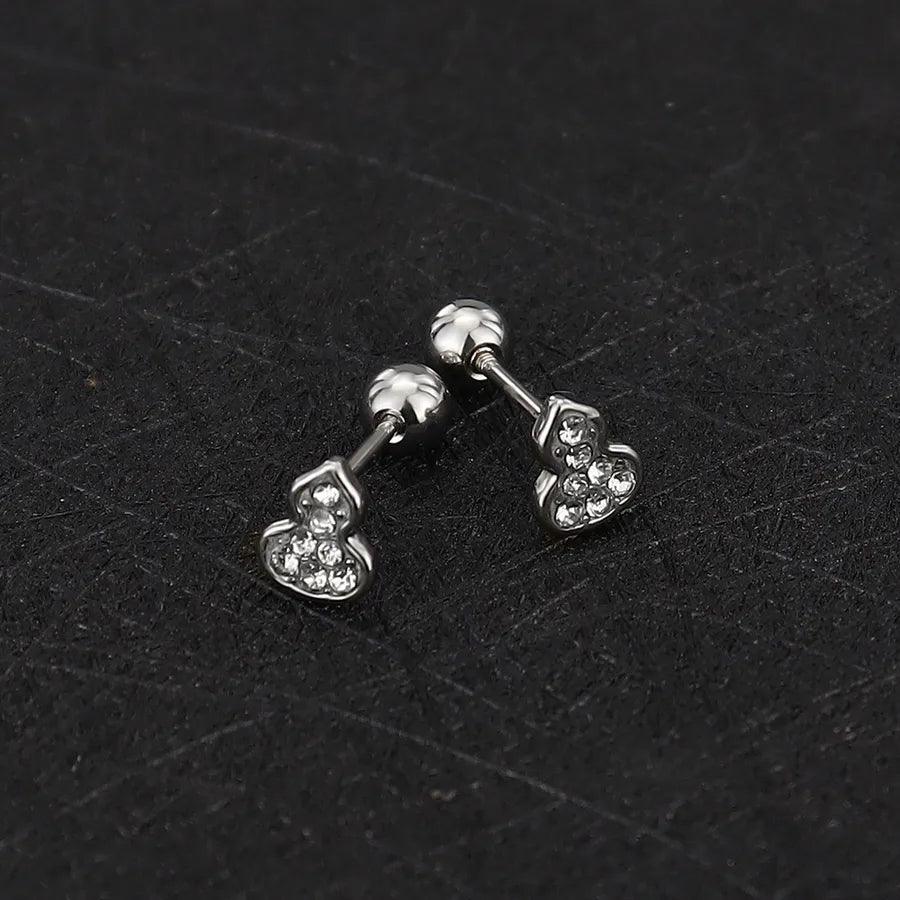 1 Piece Simple Style Commute Geometric Plating Titanium Steel Ear Studs - Lilah jewellery boutique 