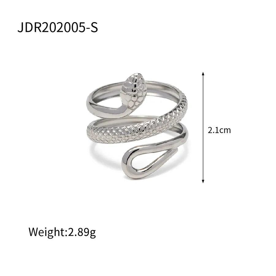 Jewelry Exaggerated Artistic Geometric 304 Stainless Steel Layered Open Rings - Lilah jewellery boutique 