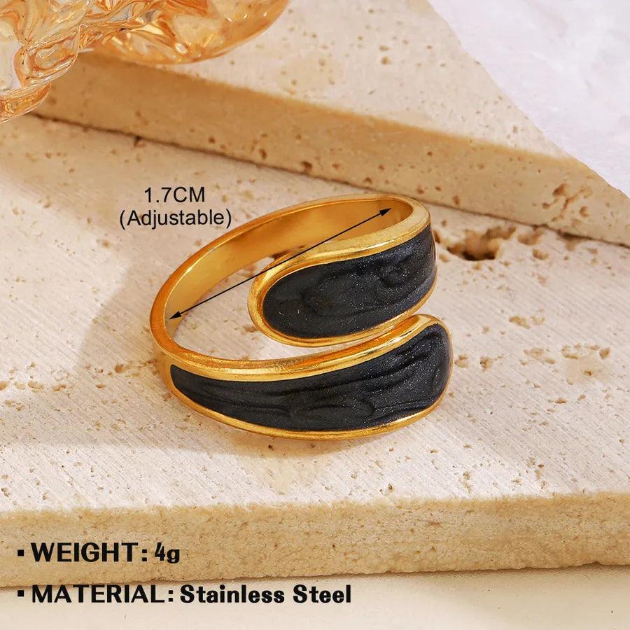 Wholesale Jewelry Simple Style Geometric 304 Stainless Steel Plating Open Rings - Lilah jewellery boutique 