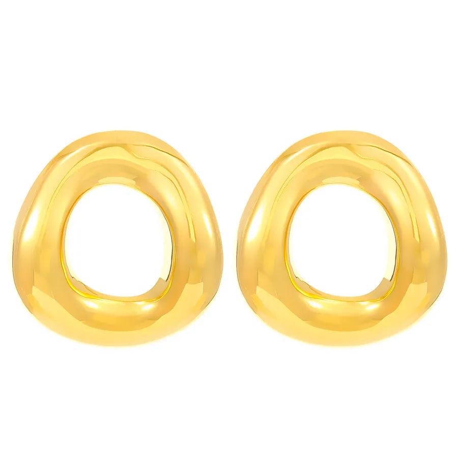 1 Pair Retro Solid Color Plating 304 Stainless Steel Stainless Steel Earrings - Lilah jewellery boutique 