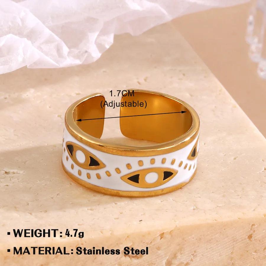 Wholesale Jewelry Simple Style Geometric 304 Stainless Steel Plating Open Rings - Lilah jewellery boutique 