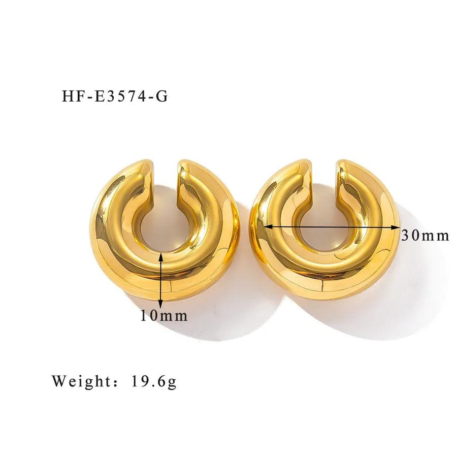 1 Piece Simple Style Classic Style Solid Color Plating 304 Stainless Steel Ear Cuffs - Lilah jewellery boutique 