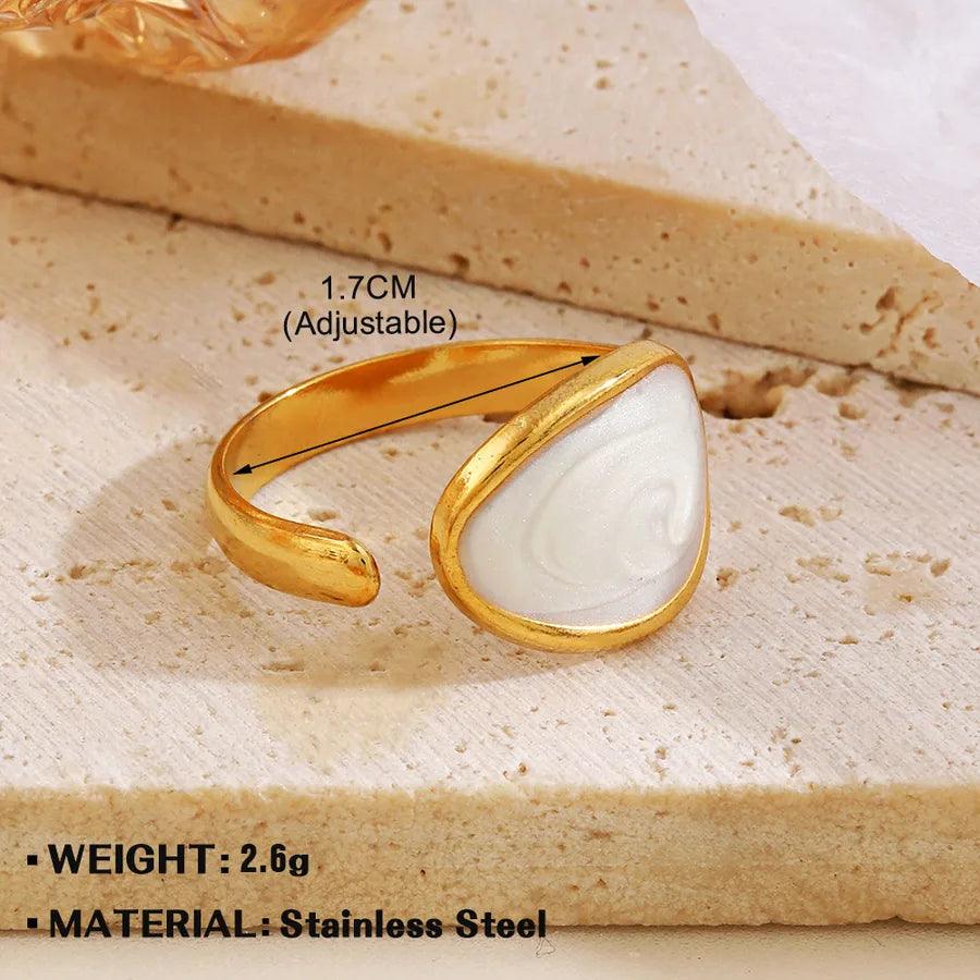 Wholesale Jewelry Simple Style Geometric 304 Stainless Steel Plating Open Rings - Lilah jewellery boutique 