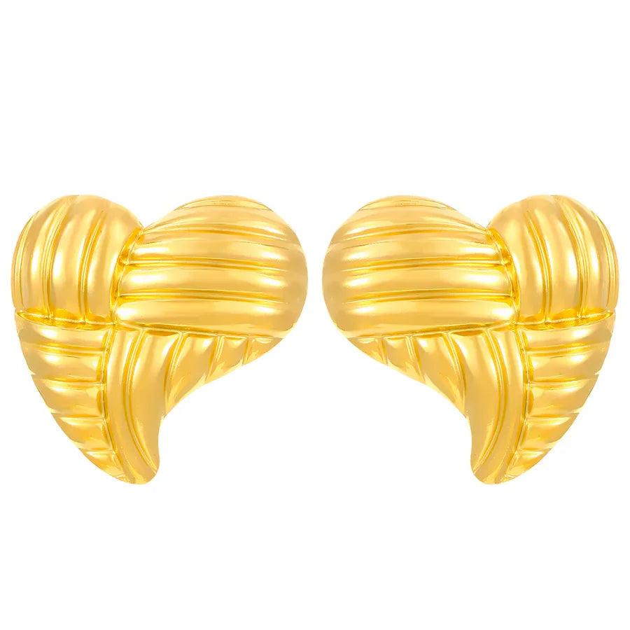 1 Pair Retro Solid Color Plating 304 Stainless Steel Stainless Steel Earrings - Lilah jewellery boutique 