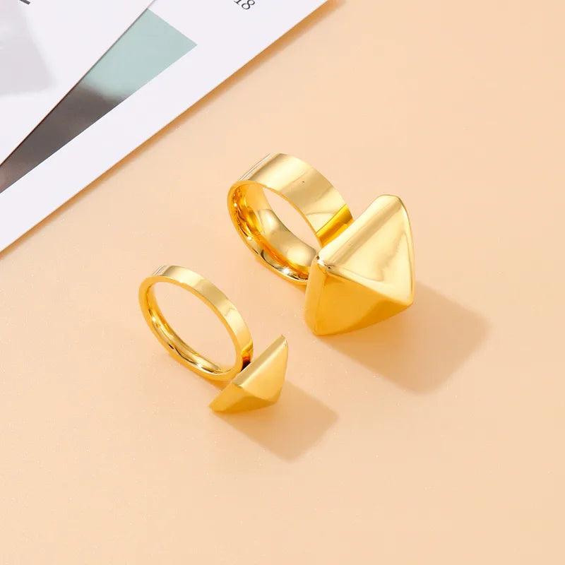 Stainless Steel 18K Gold Plated Fashion Geometric No Inlaid - Lilah jewellery boutique 