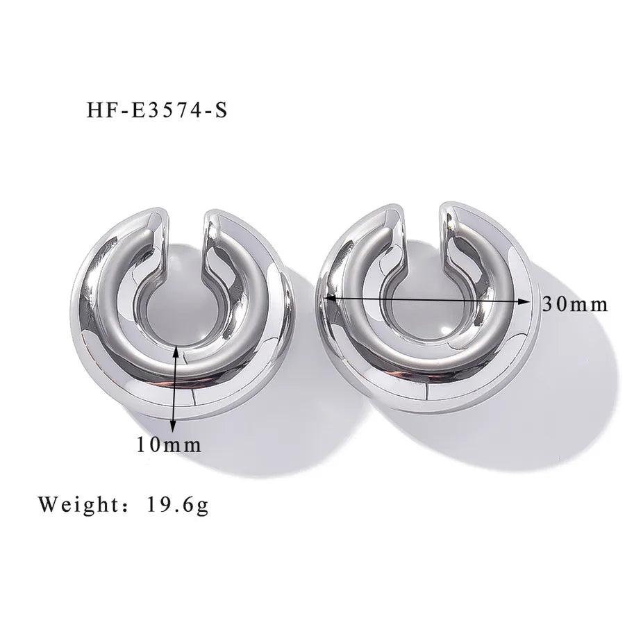 1 Piece Simple Style Classic Style Solid Color Plating 304 Stainless Steel Ear Cuffs - Lilah jewellery boutique 