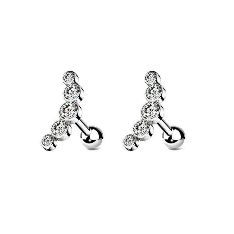 1 Piece Modern Style Classic Style Geometric Plating 304 Stainless Steel Ear Studs - Lilah jewellery boutique 