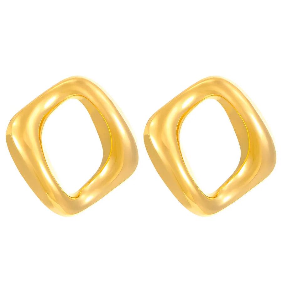 1 Pair Retro Solid Color Plating 304 Stainless Steel Stainless Steel Earrings - Lilah jewellery boutique 