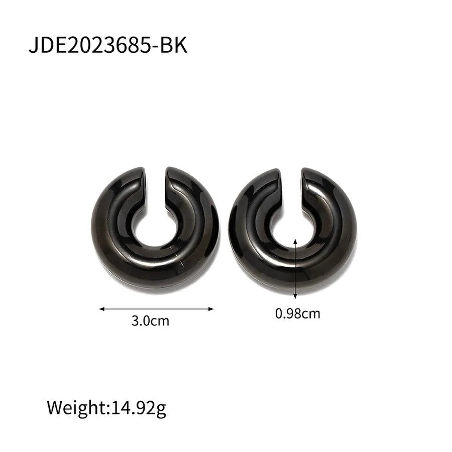 1 Pair Simple Style C Shape Plating 304 Stainless Steel Ear clips - Lilah jewellery boutique 