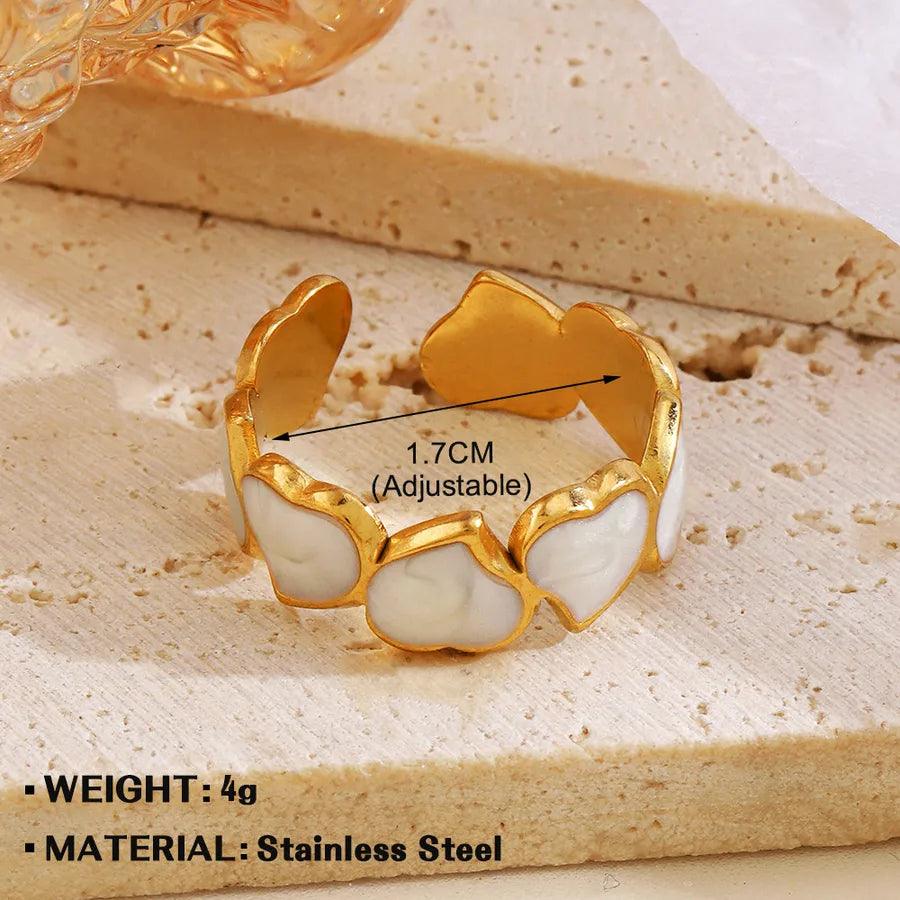 Wholesale Jewelry Simple Style Geometric 304 Stainless Steel Plating Open Rings - Lilah jewellery boutique 