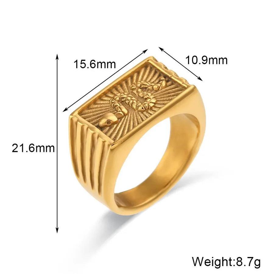 Jewelry Lady Geometric 304 Stainless Steel Zircon Plating Rings - Lilah jewellery boutique 