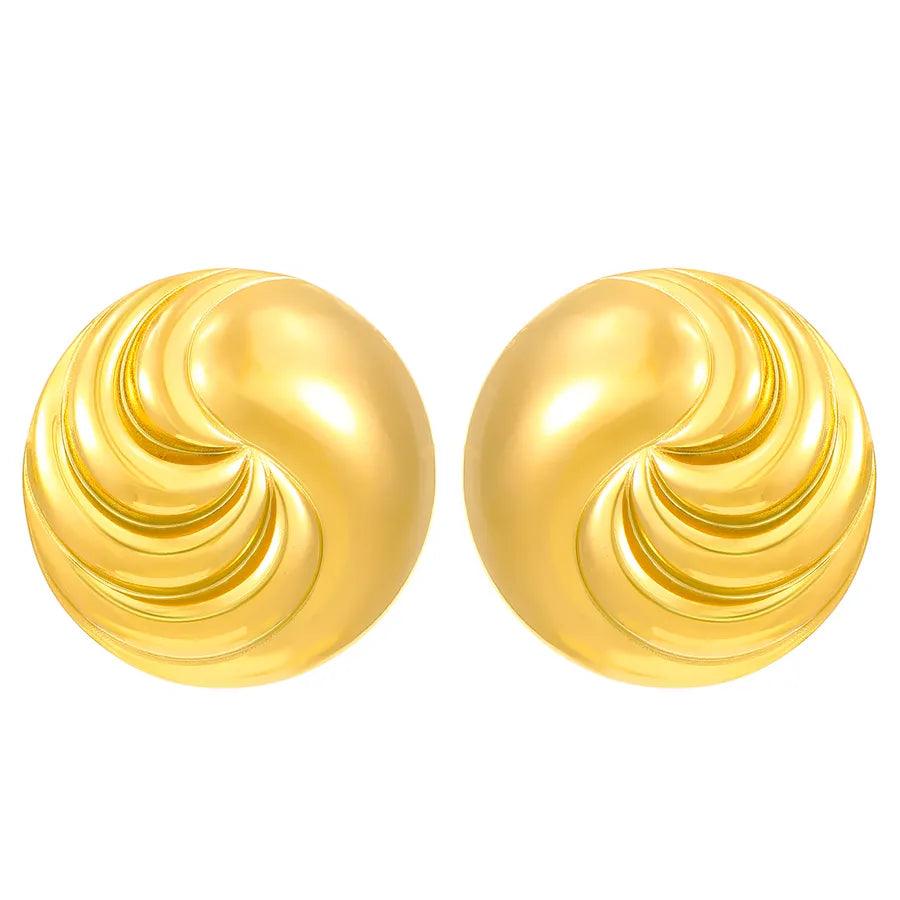 1 Pair Retro Solid Color Plating 304 Stainless Steel Stainless Steel Earrings - Lilah jewellery boutique 