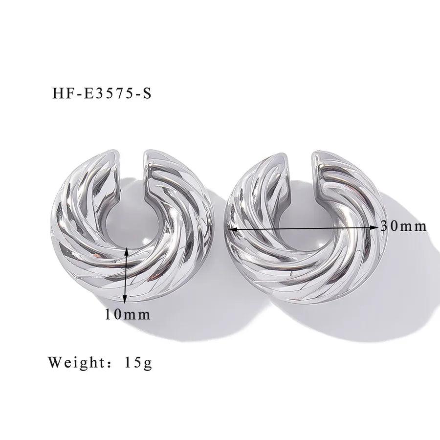 1 Piece Simple Style Classic Style Solid Color Plating 304 Stainless Steel Ear Cuffs - Lilah jewellery boutique 