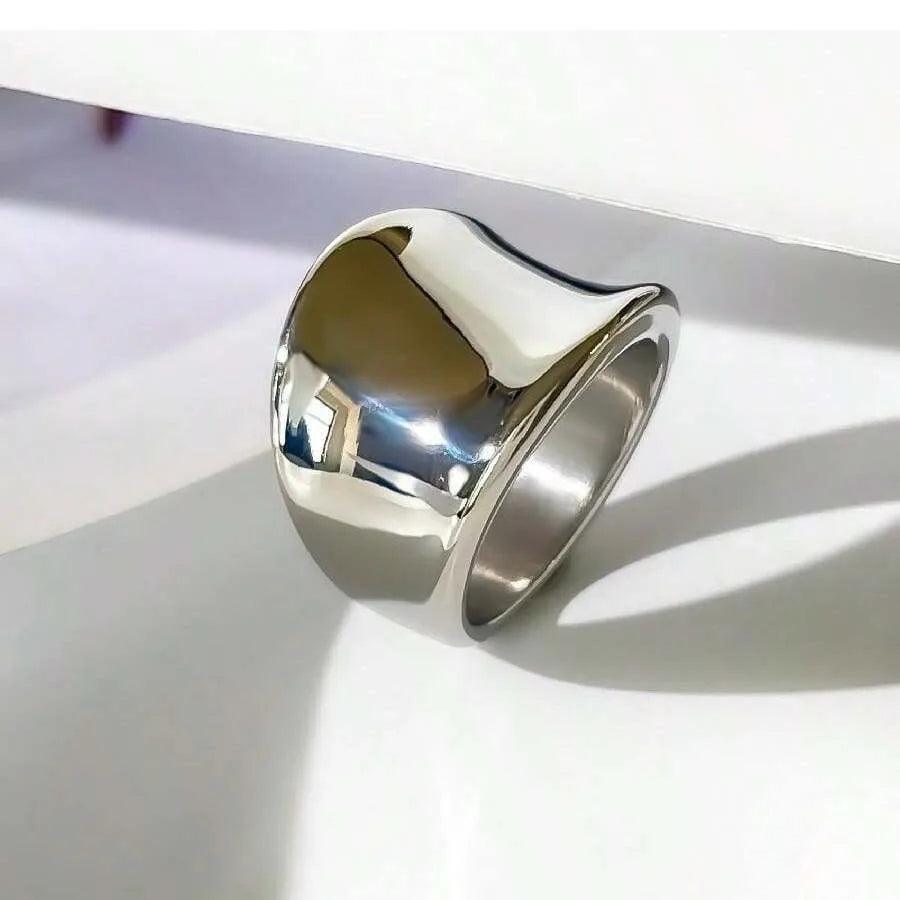 Jewelry Simple Style Classic Style Geometric 316L Stainless Steel Plating Rings - Lilah jewellery boutique 