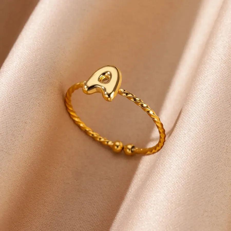 Wholesale Jewelry Elegant Simple Style Streetwear Letter 304 Stainless Steel Plating Open Rings - Lilah jewellery boutique 