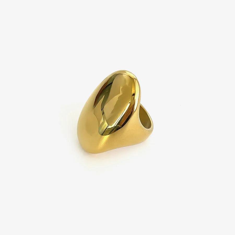 Wholesale Jewelry Simple Style Classic Style Geometric 316L Stainless Steel 18K Gold Plated Rings - Lilah jewellery boutique 