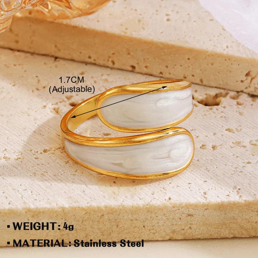 Wholesale Jewelry Simple Style Geometric 304 Stainless Steel Plating Open Rings - Lilah jewellery boutique 