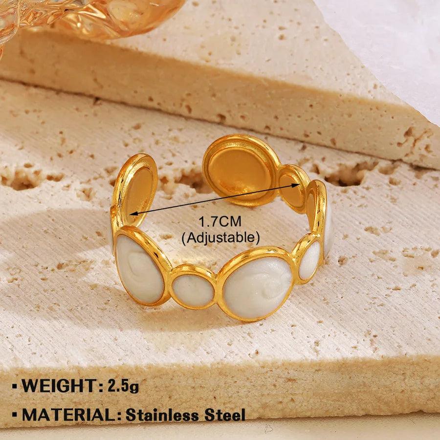 Wholesale Jewelry Simple Style Geometric 304 Stainless Steel Plating Open Rings - Lilah jewellery boutique 