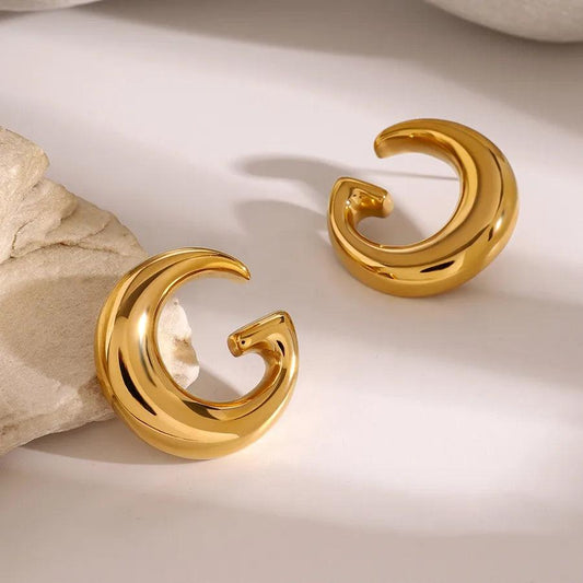 1 Pair Simple Style Classic Style Letter 304 Stainless Steel Ear Studs - Lilah jewellery boutique 