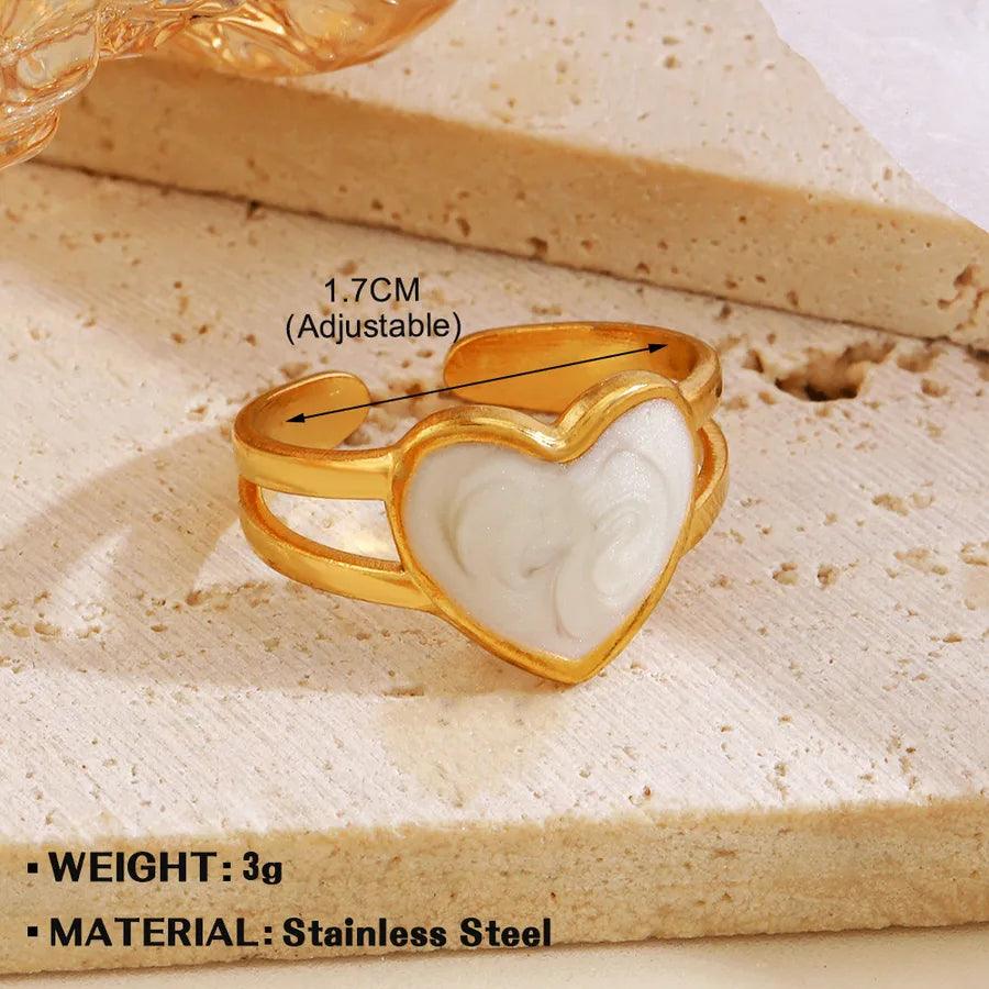 Wholesale Jewelry Simple Style Geometric 304 Stainless Steel Plating Open Rings - Lilah jewellery boutique 